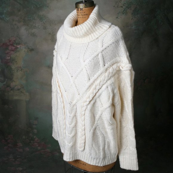 Daisy May Cozy Cable knit Oversized Sweater Size S - Picture 6 of 9